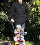 Exclusive... Ewan McGregor Takes Son Anouk Out For A Walk