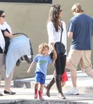 Exclusive... Camila Alves Takes Her Kids Out For Lunch