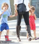 Exclusive... Camila Alves Takes Her Kids Out For Lunch