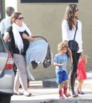 Exclusive... Camila Alves Takes Her Kids Out For Lunch