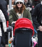 Drew Barrymore & Will Kopelman Take Olive For A Stroll
