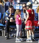 Ben Affleck & Jennifer Garner Take Their Daughters Ice Skating