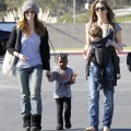 Semi-Exclusive... Jillian Michaels And Heidi Rhoades Take The Kids To The Farmer's Market