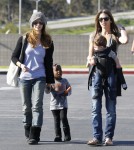 Semi-Exclusive... Jillian Michaels And Heidi Rhoades Take The Kids To The Farmer's Market