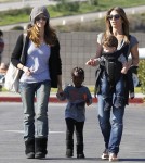 Semi-Exclusive... Jillian Michaels And Heidi Rhoades Take The Kids To The Farmer's Market