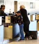 Jude Law And Kids Iris And Rudy Head To LAX To Catch A Flight Out Of Town