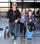 Jude Law And Kids Iris And Rudy Head To LAX To Catch A Flight Out Of Town