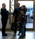Jude Law And Kids Iris And Rudy Head To LAX To Catch A Flight Out Of Town