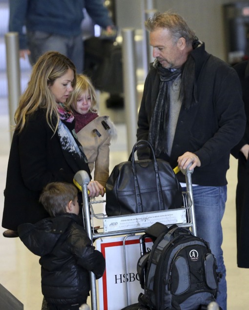 Kevin Costner takes his family to Paris