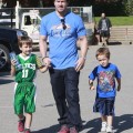 Mark Wahlberg Takes His Boys To Play Basketball
