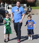 Mark Wahlberg Takes His Boys To Play Basketball