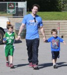 Mark Wahlberg Takes His Boys To Play Basketball
