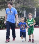 Mark Wahlberg Takes His Boys To Play Basketball