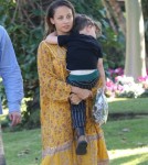 Exclusive... Joel Madden Brings Sparrow To See Nicole At The Beverly Hills Hotel