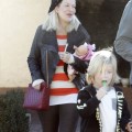 Exclusive... Tori Spelling Takes The Kids To See The Dentist