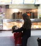 Victoria Beckham & Cruz Feast On Fish & Chips