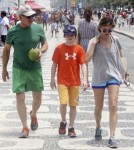 Harrison Ford, Calista Flockhart and son Liam Vacation in Rio
