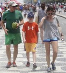 Harrison Ford, Calista Flockhart and son Liam Vacation in Rio