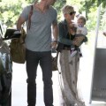 Chris Hemsworth And Family At A Hotel In Santa Monica