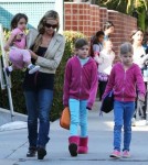 Exclusive... Denise Richards Picks Up Daughters From School