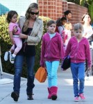 Exclusive... Denise Richards Picks Up Daughters From School