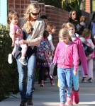 Exclusive... Denise Richards Picks Up Daughters From School