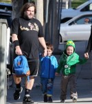 Jack Black Takes His Boys To School