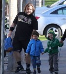 Jack Black Takes His Boys To School