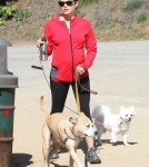 Pregnant Jenna Dewan Takes Her Dogs To Runyon Canyon
