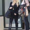 Exclusive... Pregnant Jessica Simpson Leaving The Camuto Group Offices