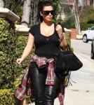 Semi-Exclusive... Pregnant Kim Kardashian Leaving Her Home