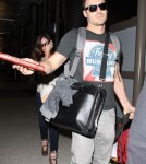 Megan Fox & Brian Austin Green Departing On A Flight At LAX