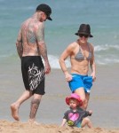 Semi-Exclusive... Pink Spends The Day On The Beach With Her Family