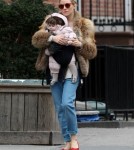 Sienna Miller Out And About With Her Daughter In NYC