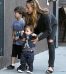 Tobey Maguire And Family Out For Brunch In Venice