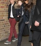Victoria Beckham & Kids Return To London