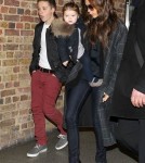 Victoria Beckham & Kids Return To London