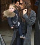 Victoria Beckham & Kids Return To London