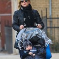 Jane Krakowski Takes Son Bennett For A Walk In New York