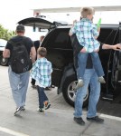 Britney Spears & Family Departing On A Flight At LAX