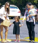 Alessandra Ambrosio And Her Kids Leaving The Country Mart