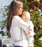 Alessandra Ambrosio And Her Kids Leaving The Country Mart