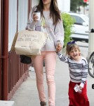 Alessandra Ambrosio & Kids Leaving The Brentwood Country Mart
