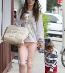 Alessandra Ambrosio & Kids Leaving The Brentwood Country Mart
