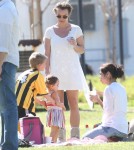 Britney Spears Watching Her Boys Play Soccer