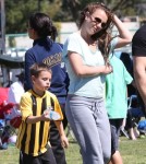 Britney Spears Watching Her Boys Play Soccer
