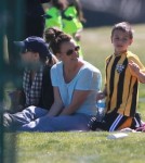 Britney Spears Watching Her Boys Play Soccer