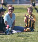 Britney Spears Watching Her Boys Play Soccer