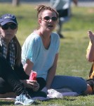 Britney Spears Watching Her Boys Play Soccer