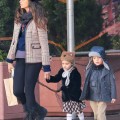 Camila Avles Takes Her Kids For A Stroll
